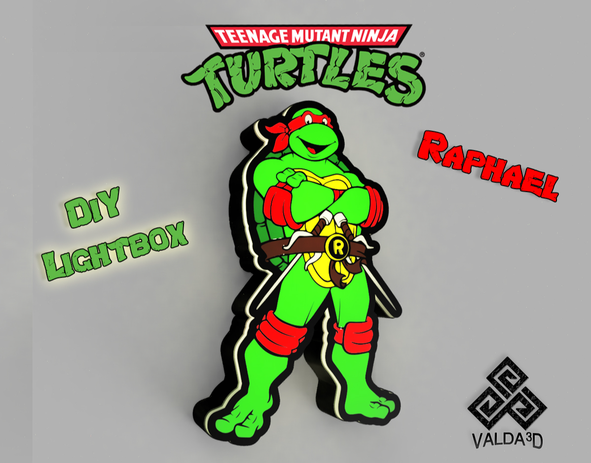 RAPHAEL Teenage Mutant Ninja Turtles Lightbox Lamp