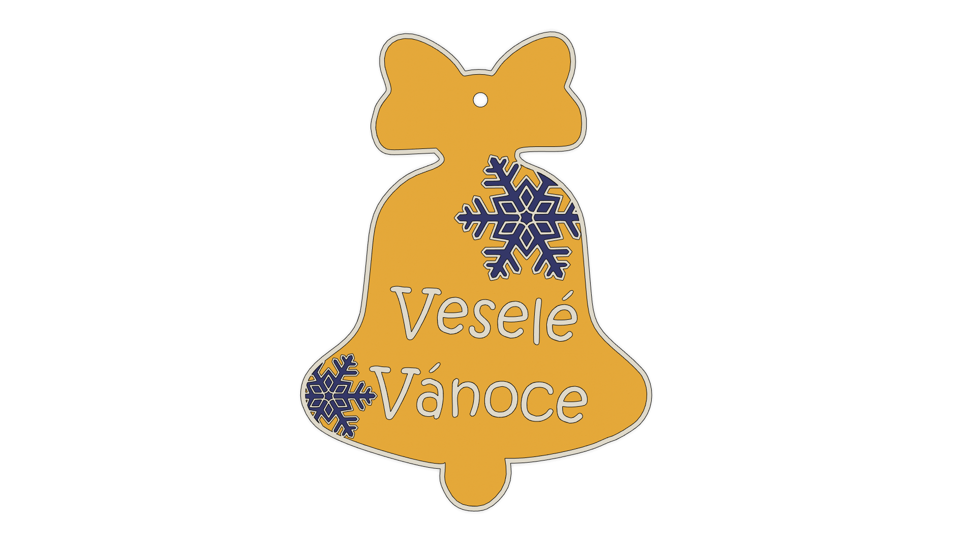 Christmas bell - editable text