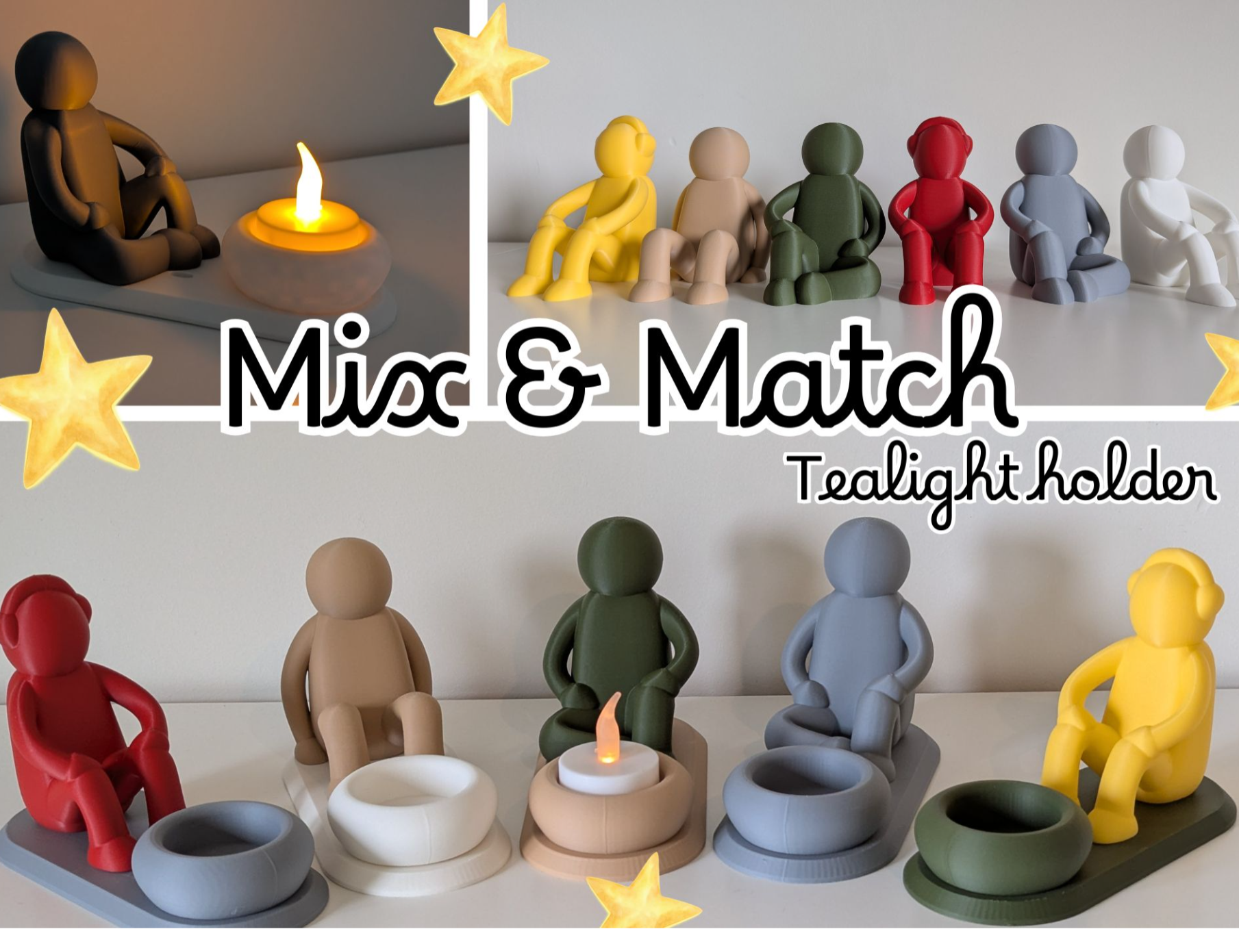 Modern tea light holder (Mix and Match)