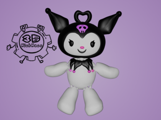 Kuromi Hello Kitty Sanrio Fidget Flexi Keychain