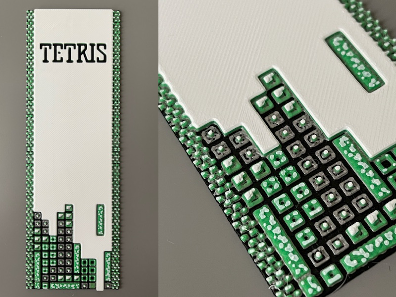 Tetris Retro Bookmark | HueForge | No AMS required