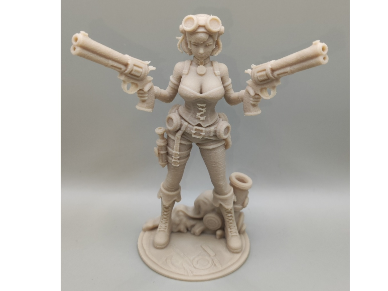 Steampunk style girl figurine