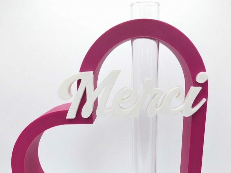 Soliflore Coeur "Merci Madame/Monsieur"