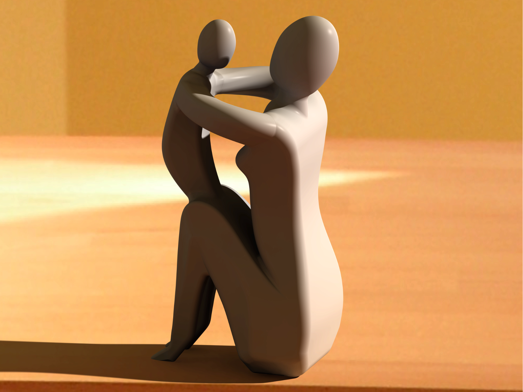 Sculpture of a mother with child