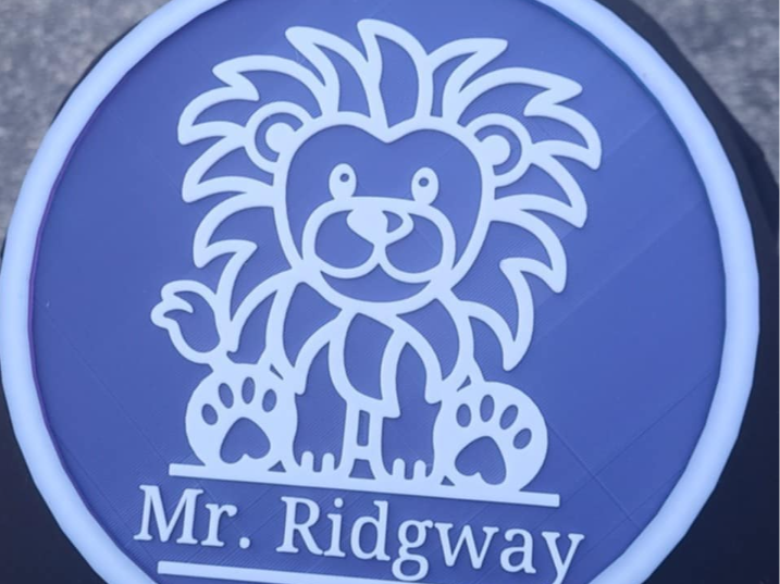 Lion sign with name