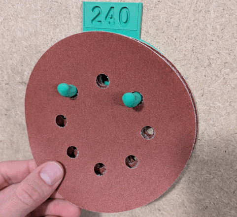 Orbital Sander discs holder 5"-125mm