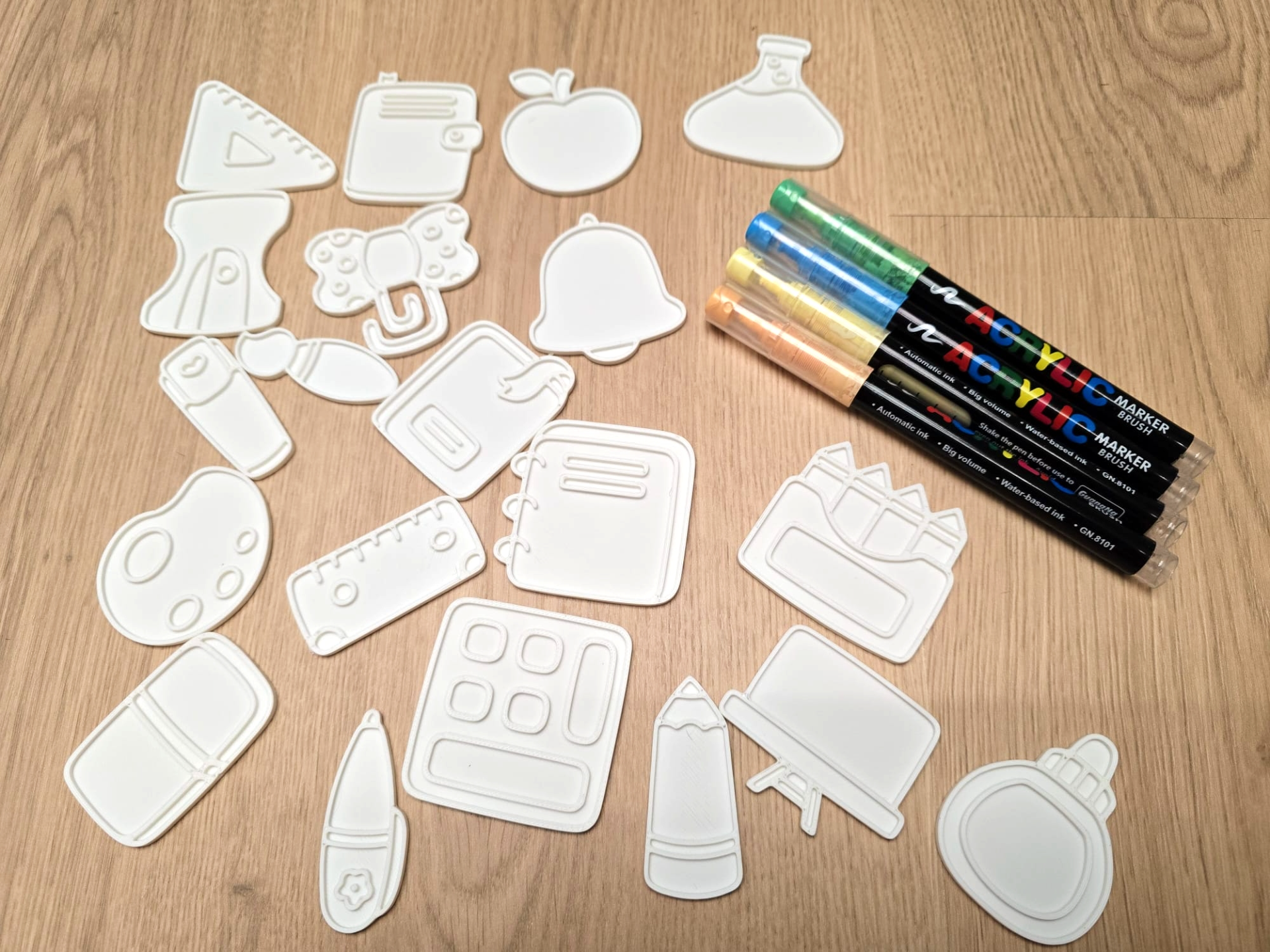 School Supplies Coloring Craft Set