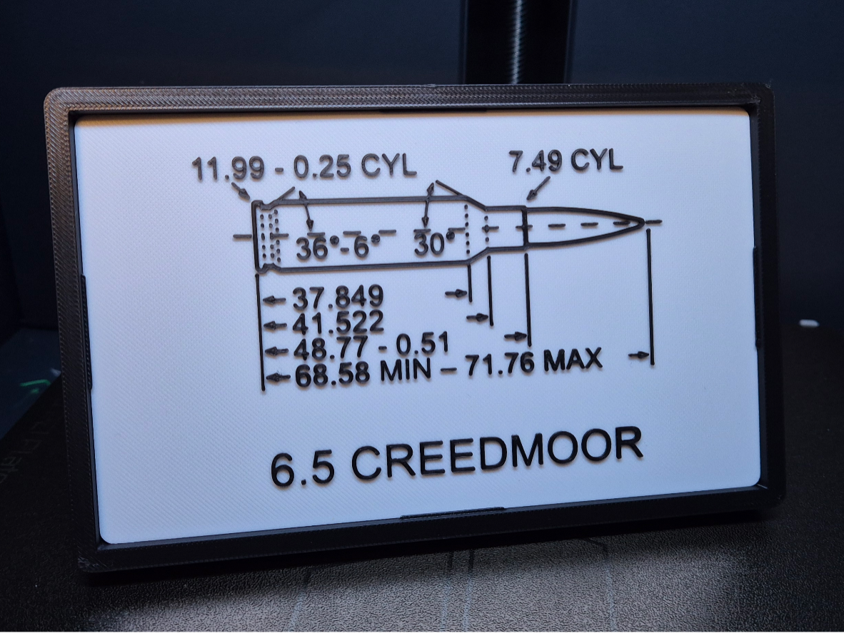 SAAMI-ish 6.5 creedmoor wall art