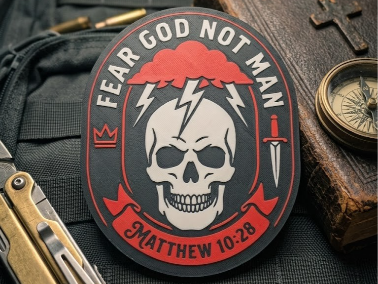 FEAR GOD NOT MAN (Matthew 10:28) Moral Sign
