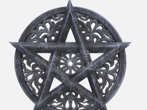 Pentagram statue
