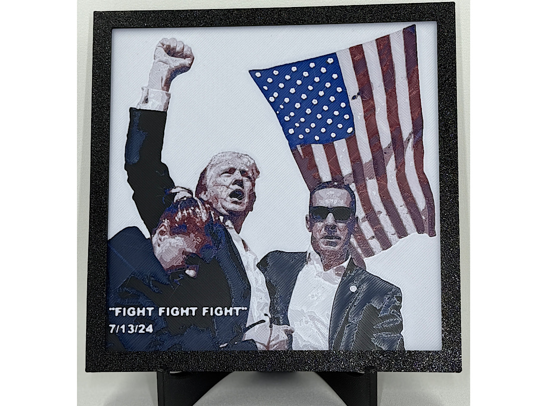 TRUMP - "FIGHT FIGHT FIGHT" - FIST HueForge