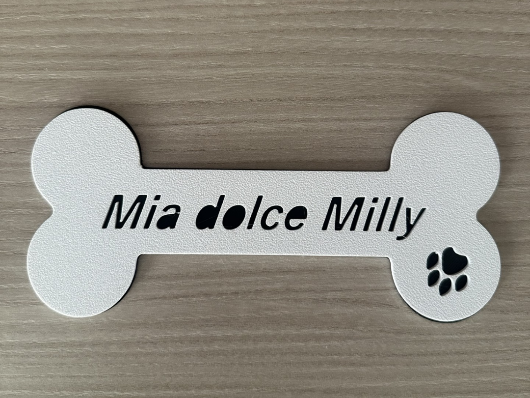targhetta osso personalizzabile