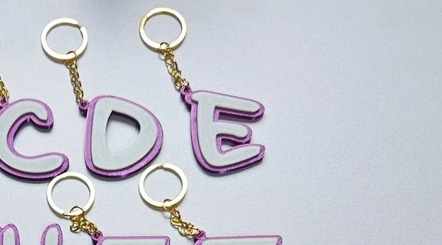 Letter E keychain