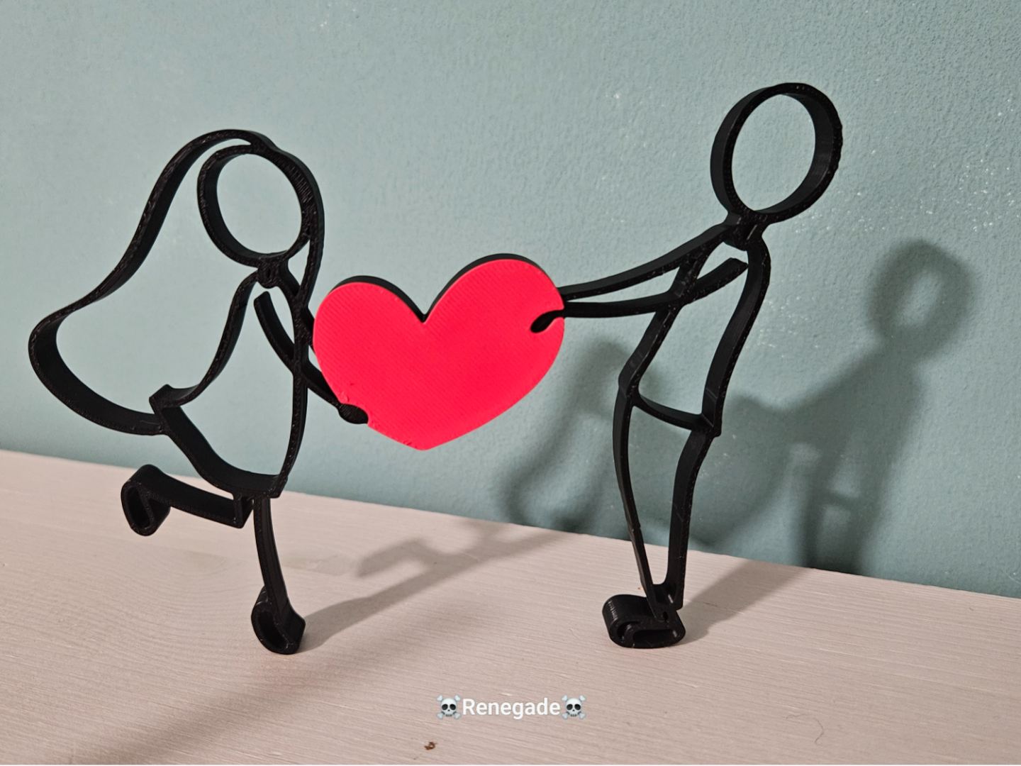 Liebespaar mit Herz Valentinstag