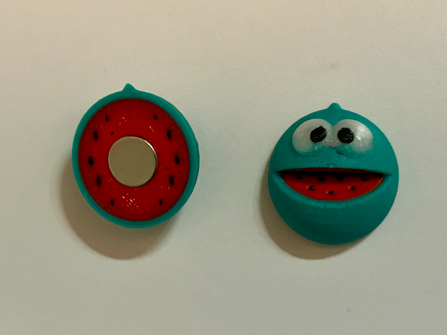 Melonen-Magnet mit großen Augen