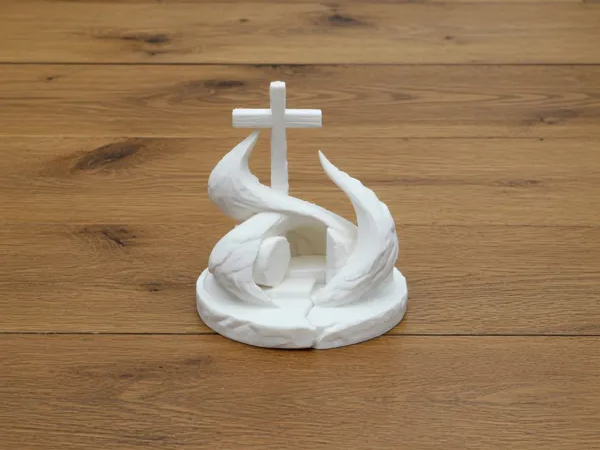Jesus Christ Abstract Empty Tomb Cross Sculpture