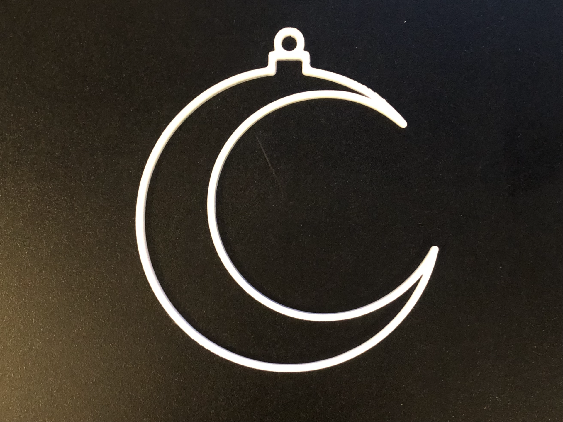 Crescent Moon Christmas Ornament