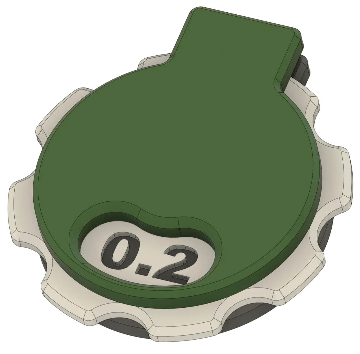 Adjustable Nozzle Indicator for most common nozzle sizes 0.2 0.4 0.6 and 0.8