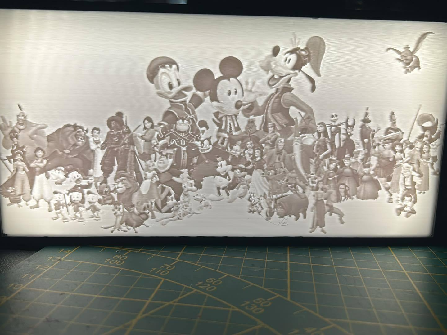 Box Led Lithographie Disney Familly