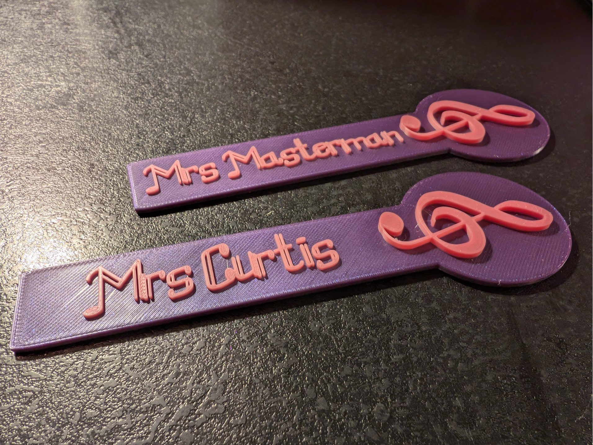Musical Treble Clef Bookmark Name - Teacher Gift