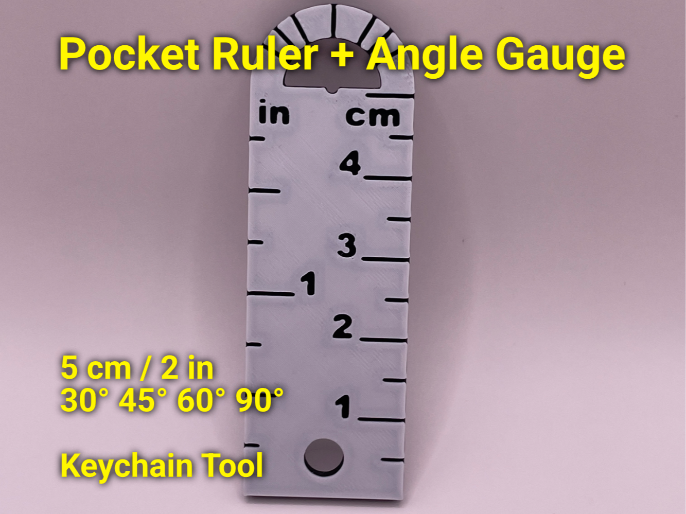 Pocket Ruler & Angle Gauge Keychain
