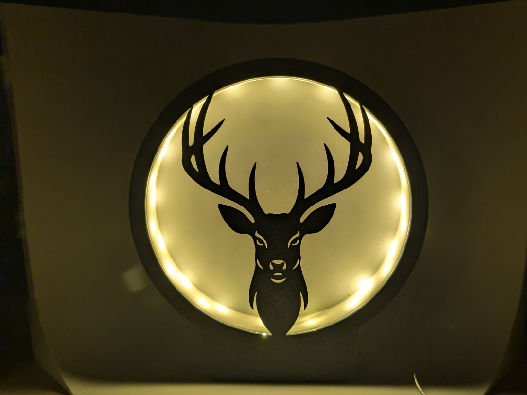 LED Silhouetten Lampe Hirschkopf