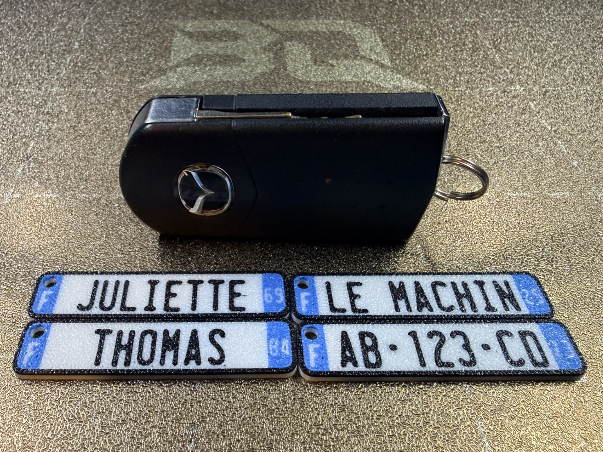 Porte clef plaque immatriculation Dpt FRANCE