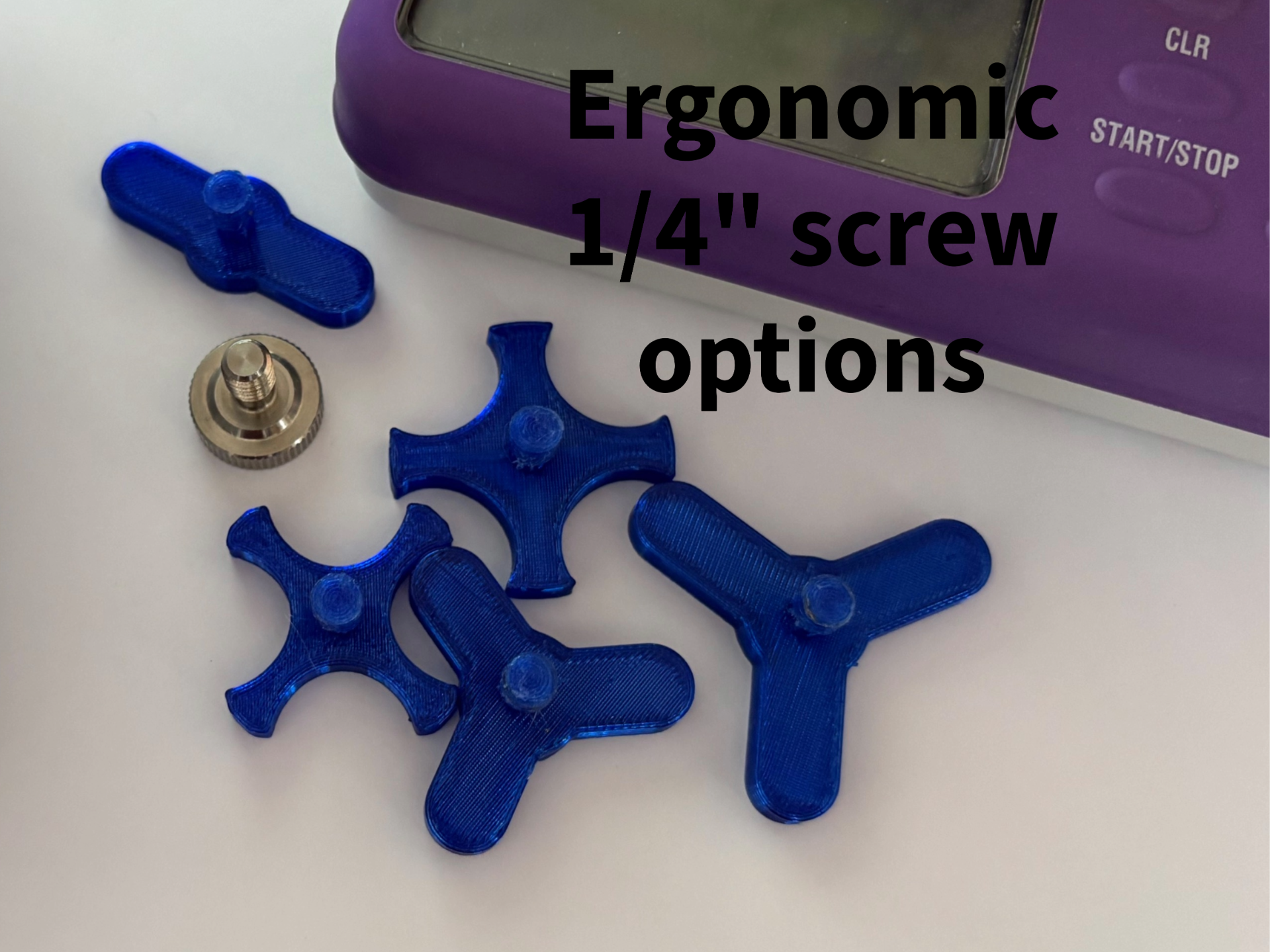 Ergonomic 1/4" camera webcam feedingpump screw