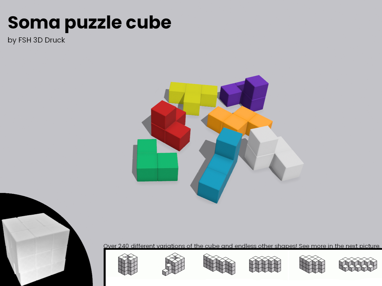 Soma puzzle cube/ Soma Rätsel-Würfel Fidget-Toy