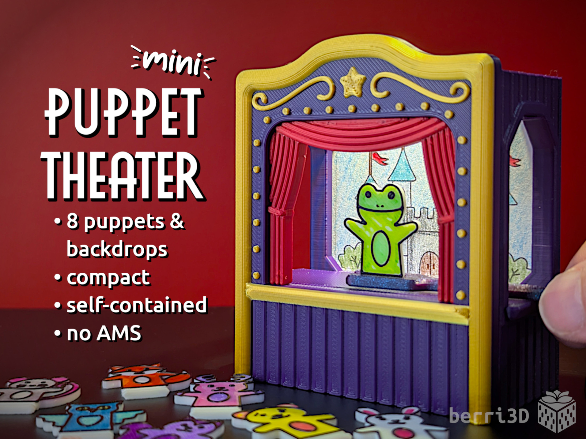 Puppet Theater with puppets and scenery