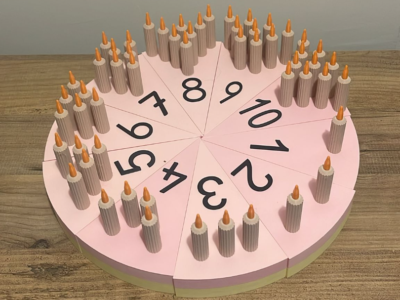 Magnetic Birthday Cake -Learn Numbers with Candles