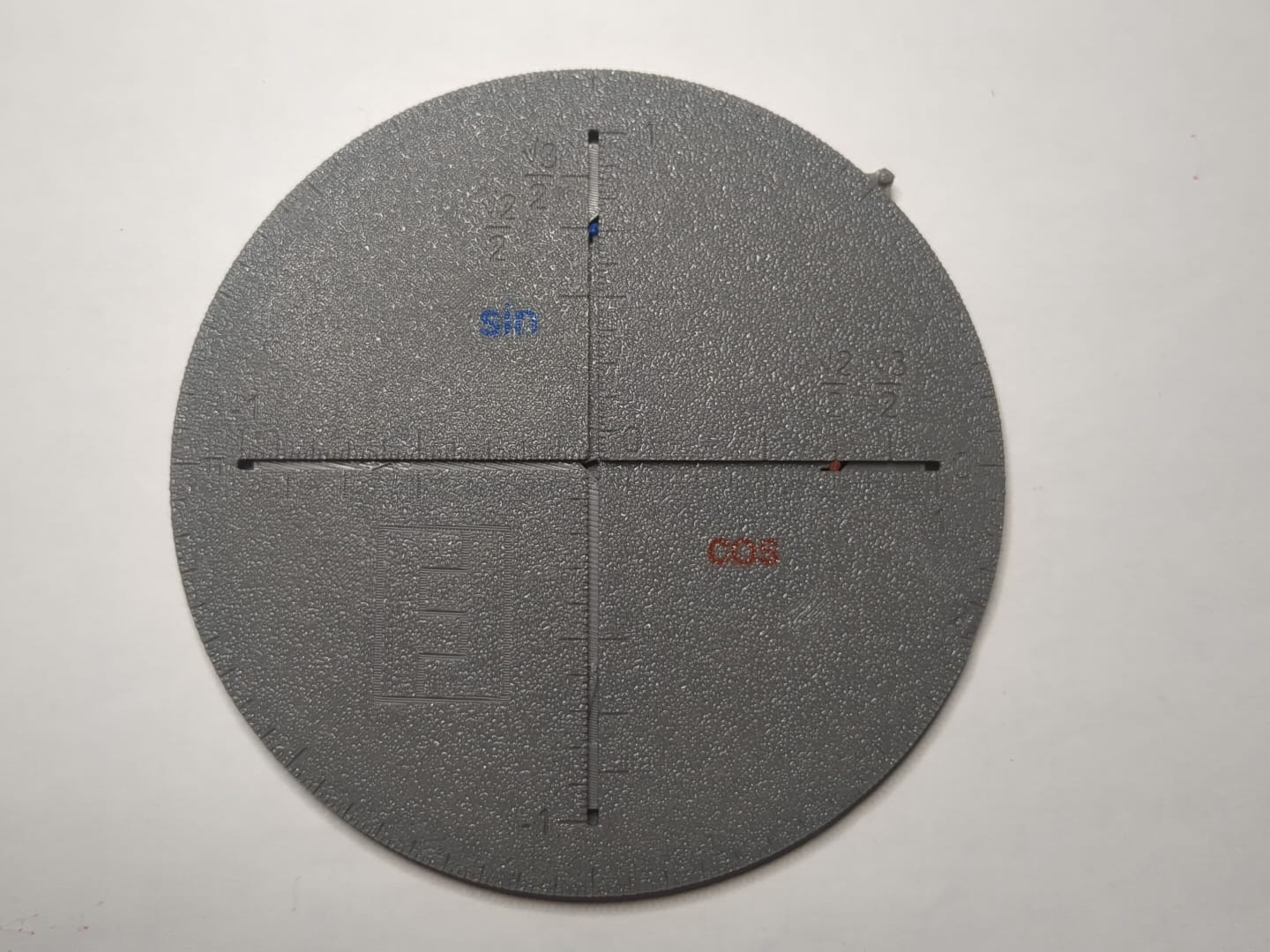 Analog trigonometric circle