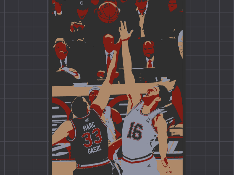 Lienzo Hueforge NBA All Star Salto Hermanos Gasol