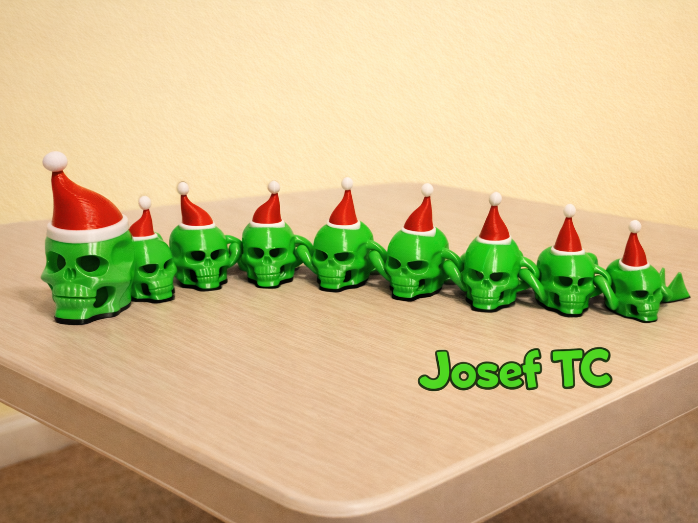 Christmas dragon with a hat