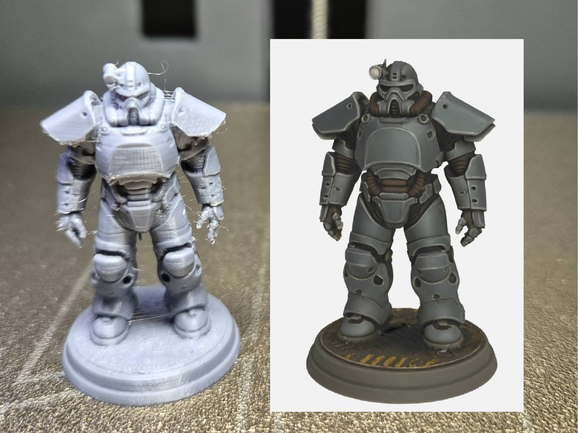 Fallout T65 PowerArmor Miniatur 44 mm