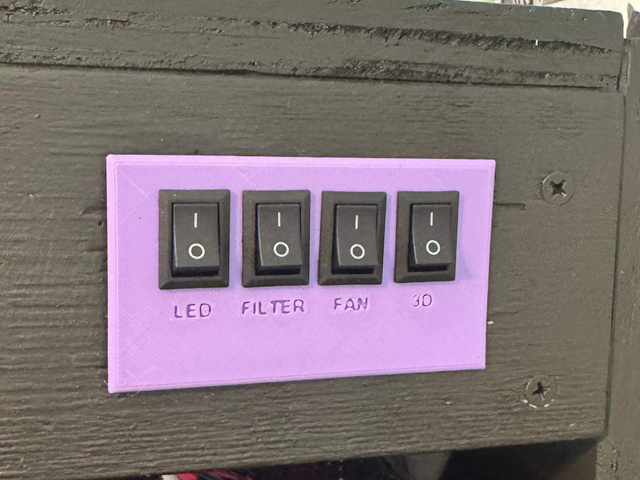 4 ON/OFF Switches with Labels