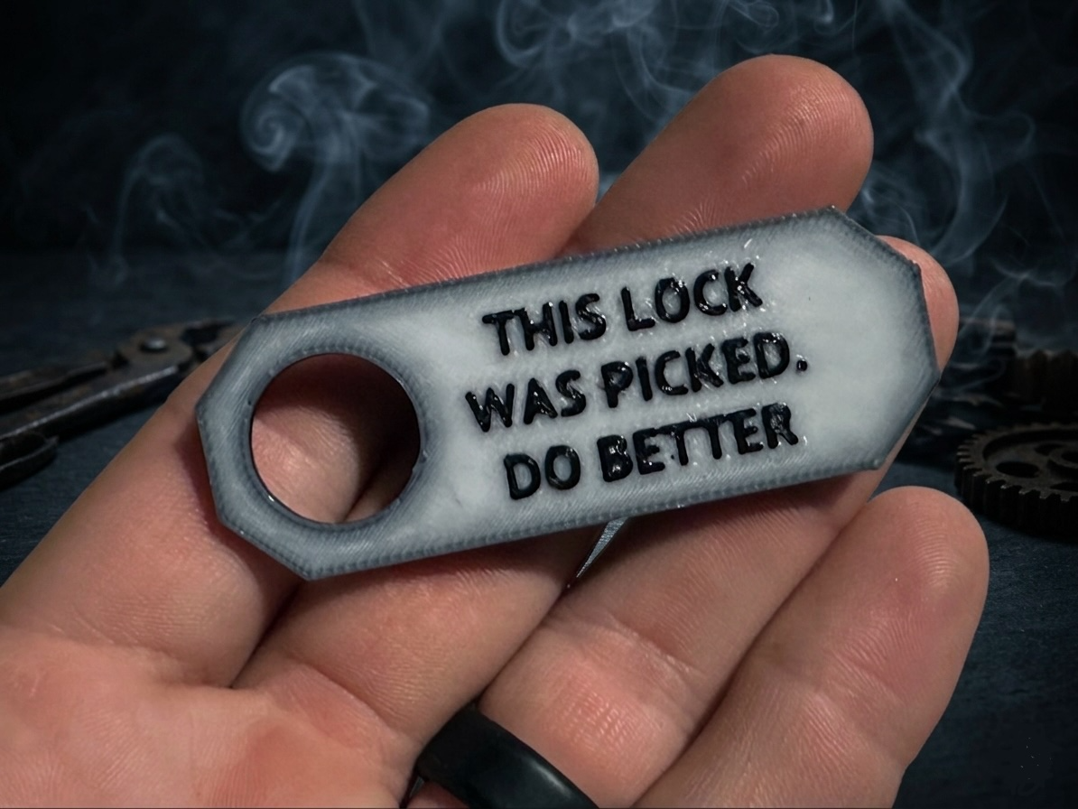 Lock Pick Shackle Tag