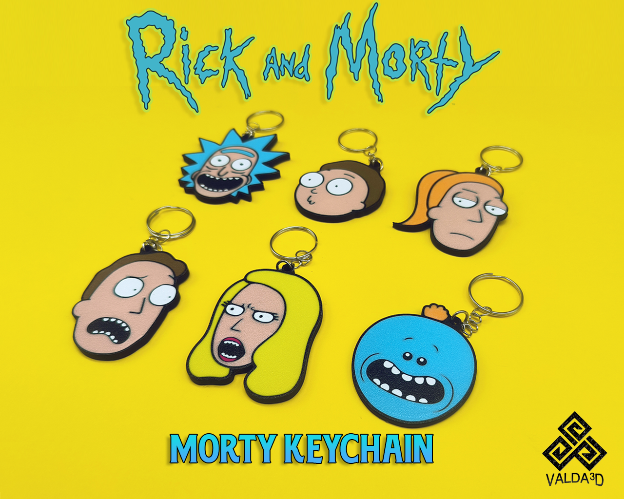 Rick and Morty Keychain