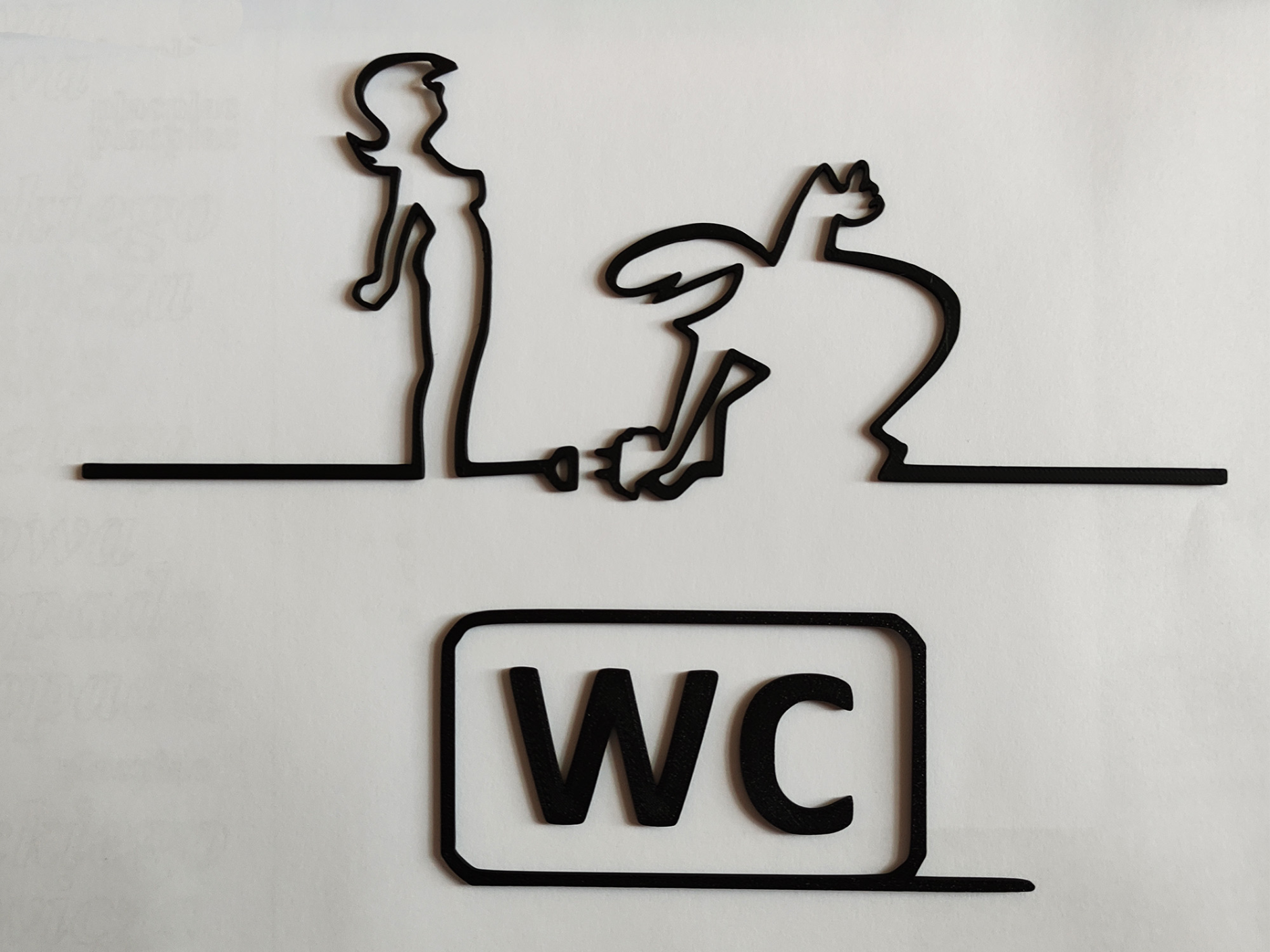 WC door hanger from cartoon "La Linea" Balum Balum