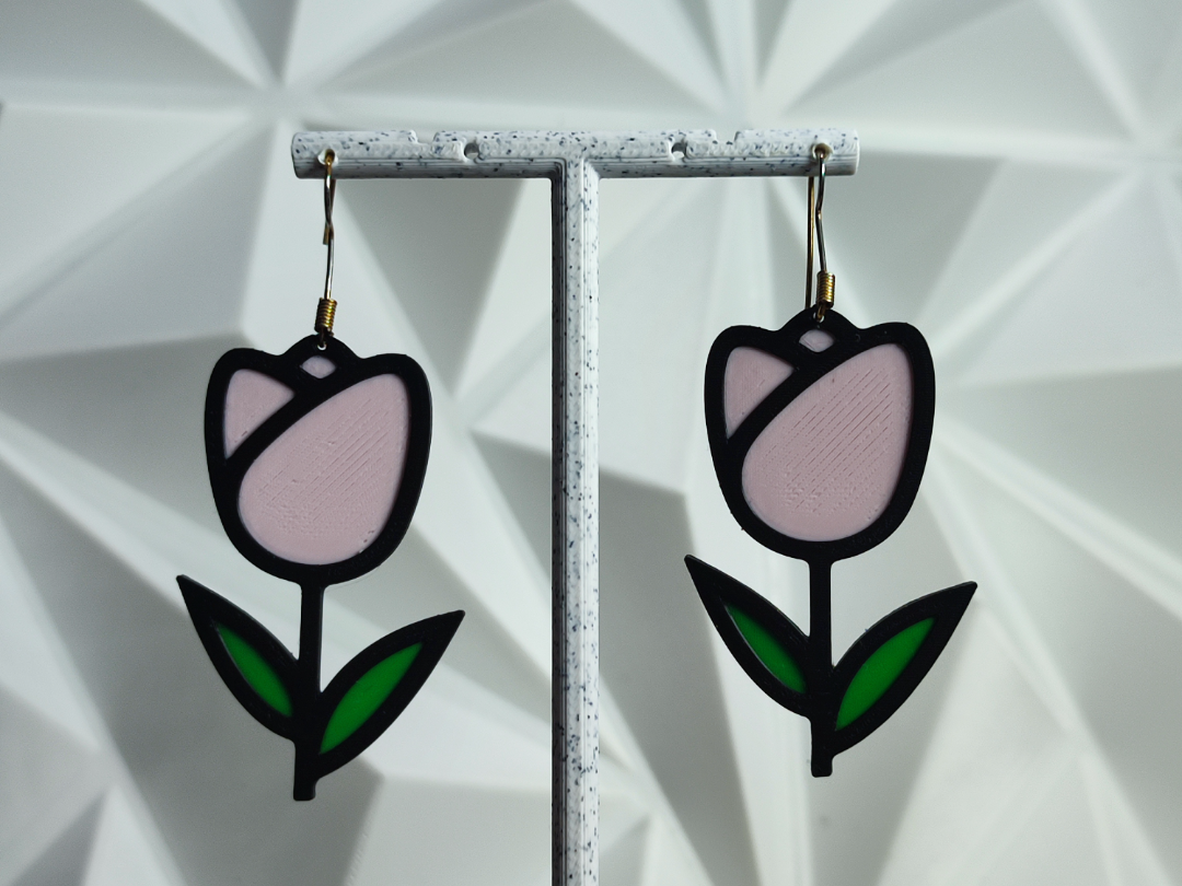 Aretes Tulipán Blush
