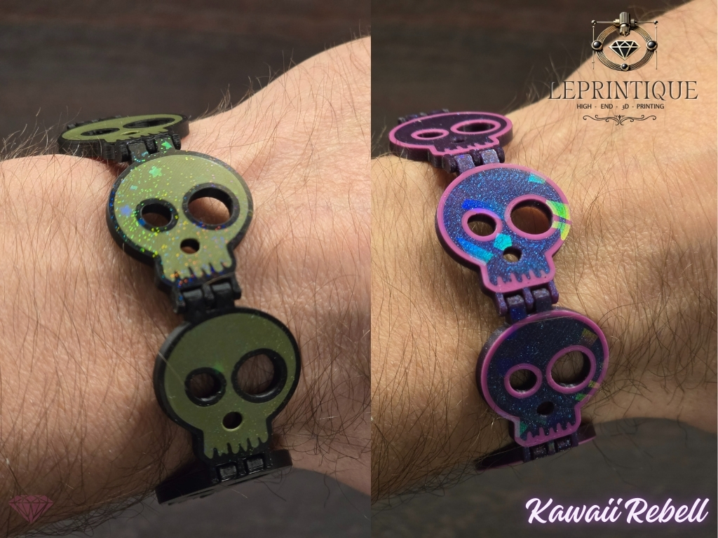 Designer Armband Kawaii Rebell Skull
