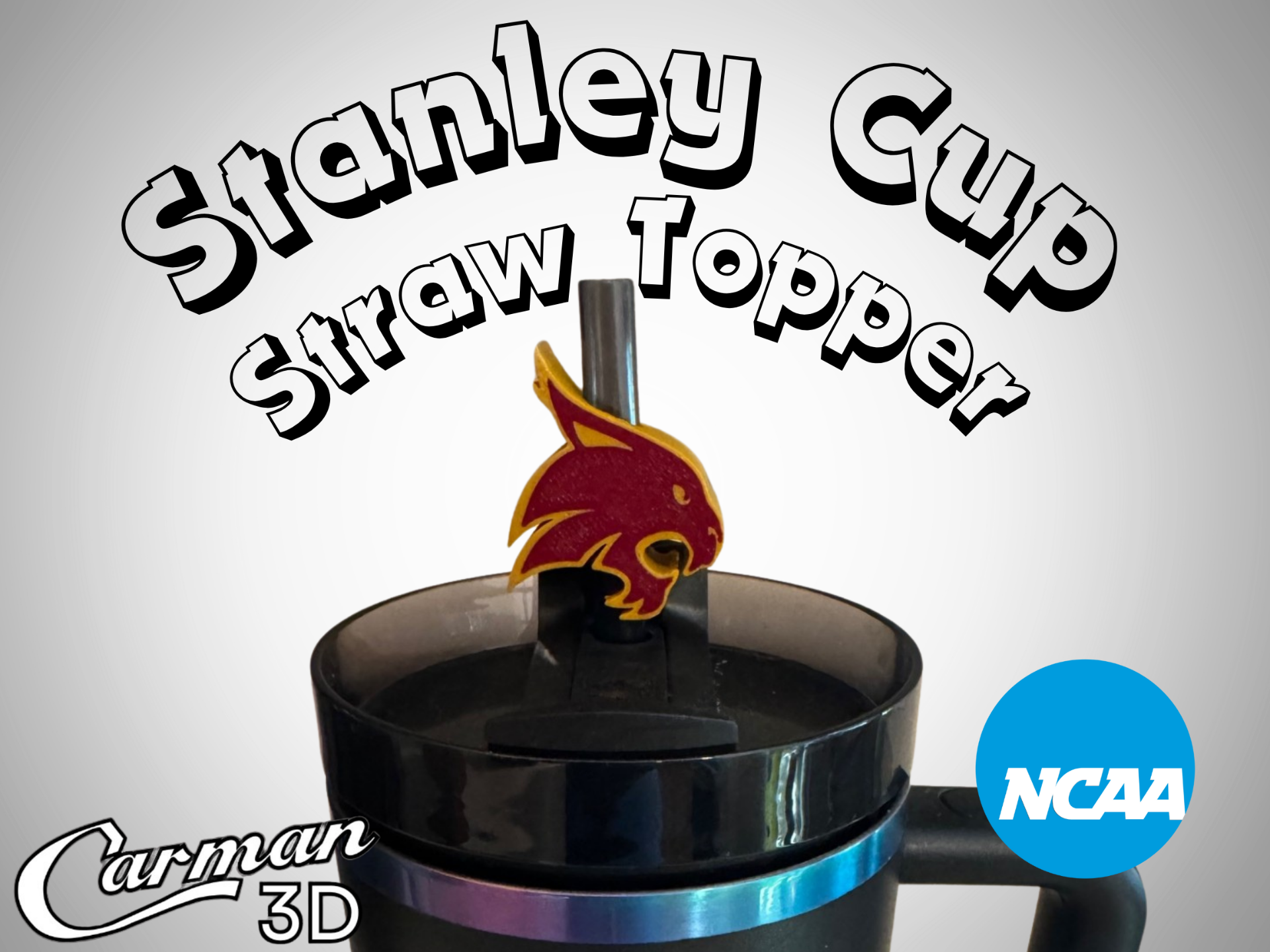 Texas State Bobcats Stanley Cup Straw Topper