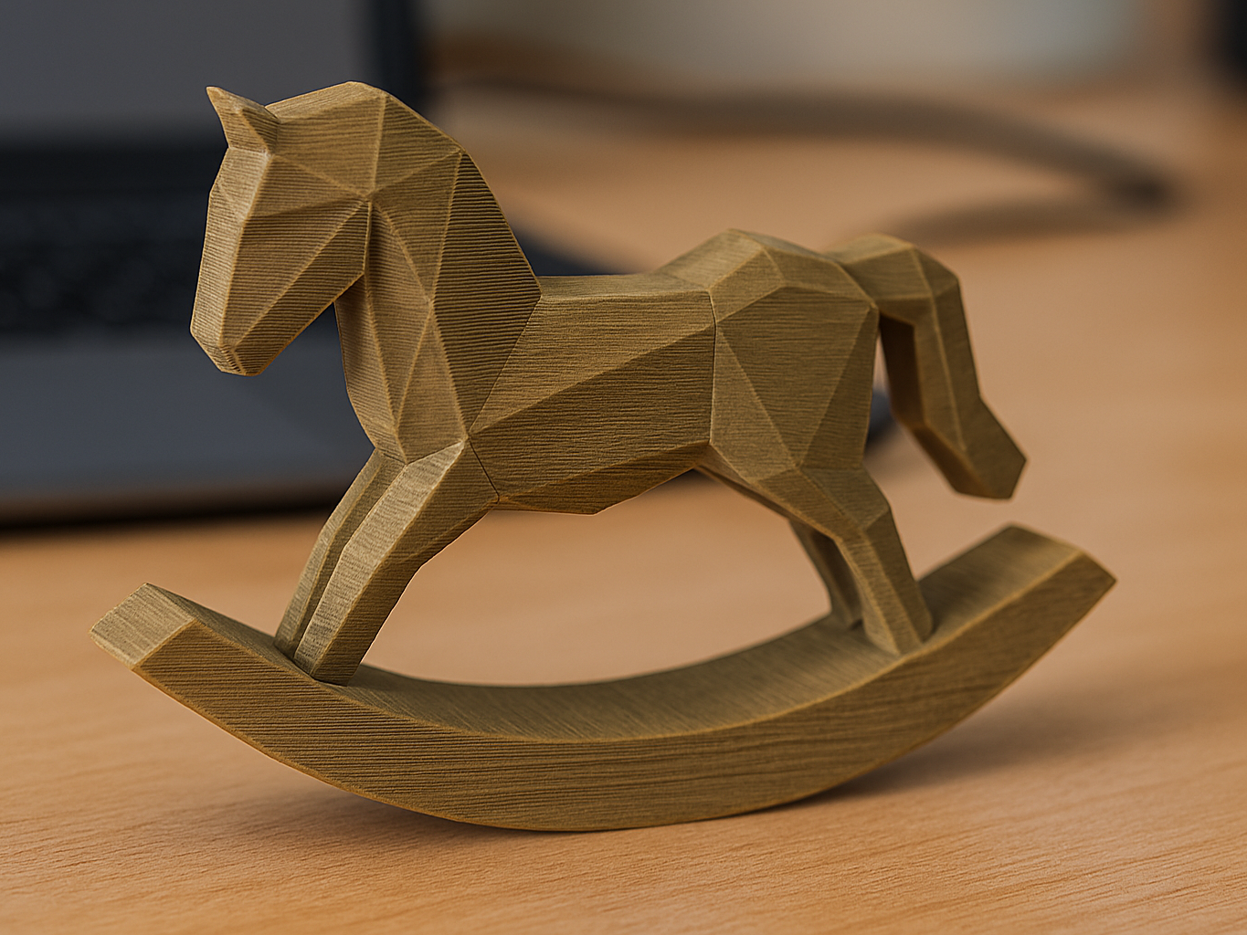 Low poly cute Rocking Horse