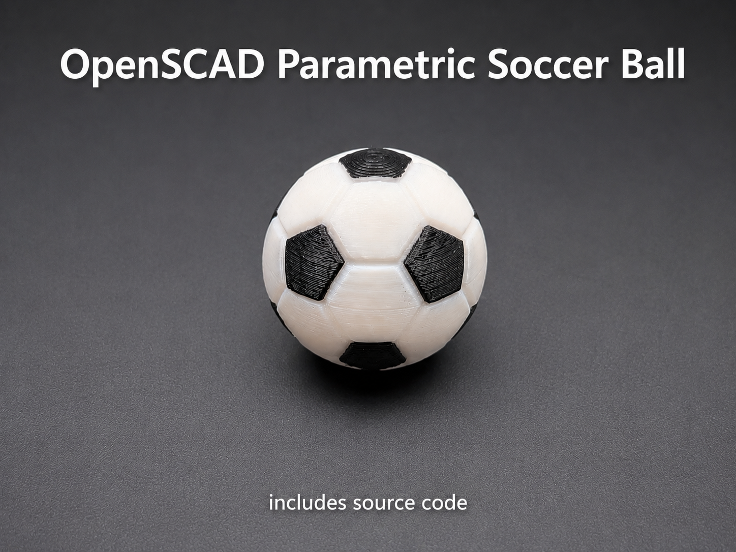 OpenSCAD Soccer Ball + Source Code