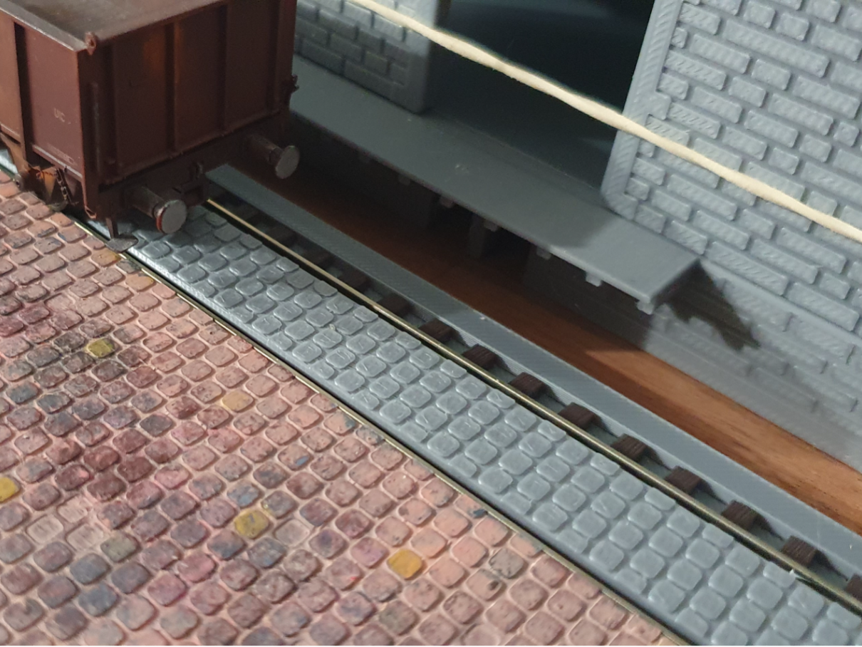 Pavage entre les rails pour voie HO  code 75