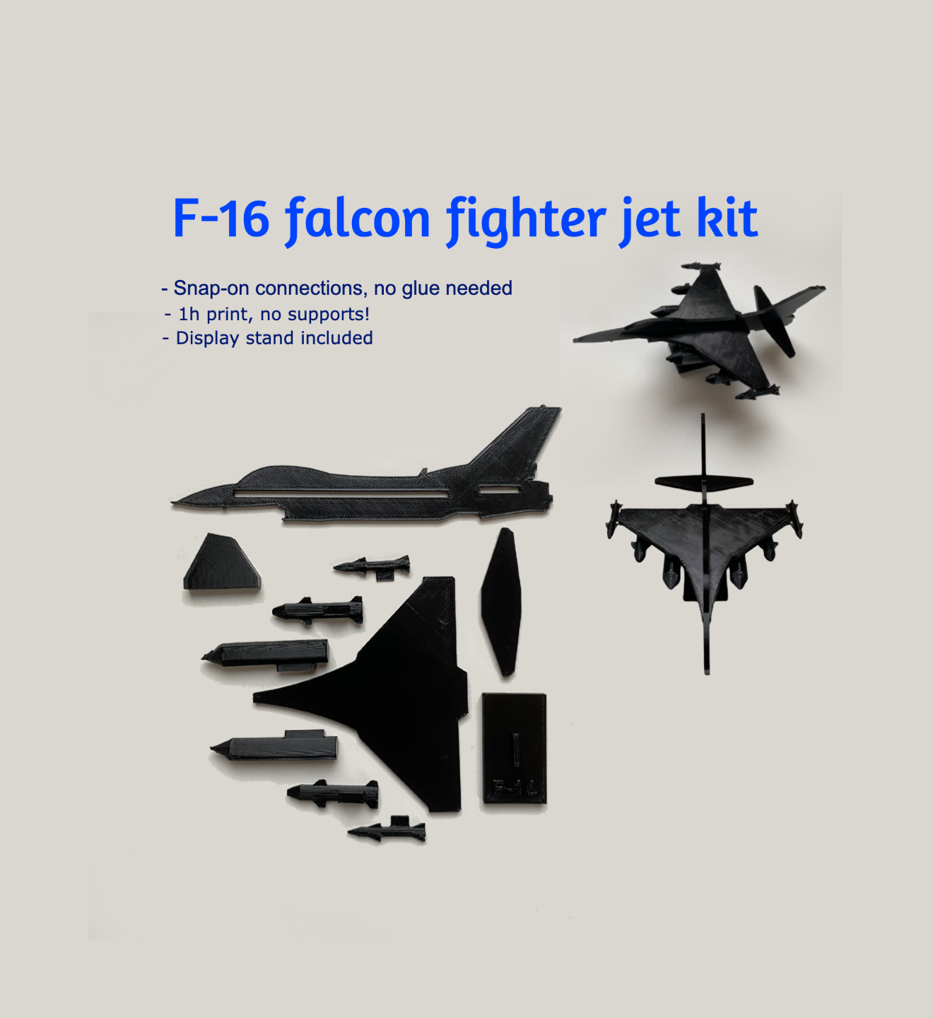 F-16 Fighter Jet - Build Kit