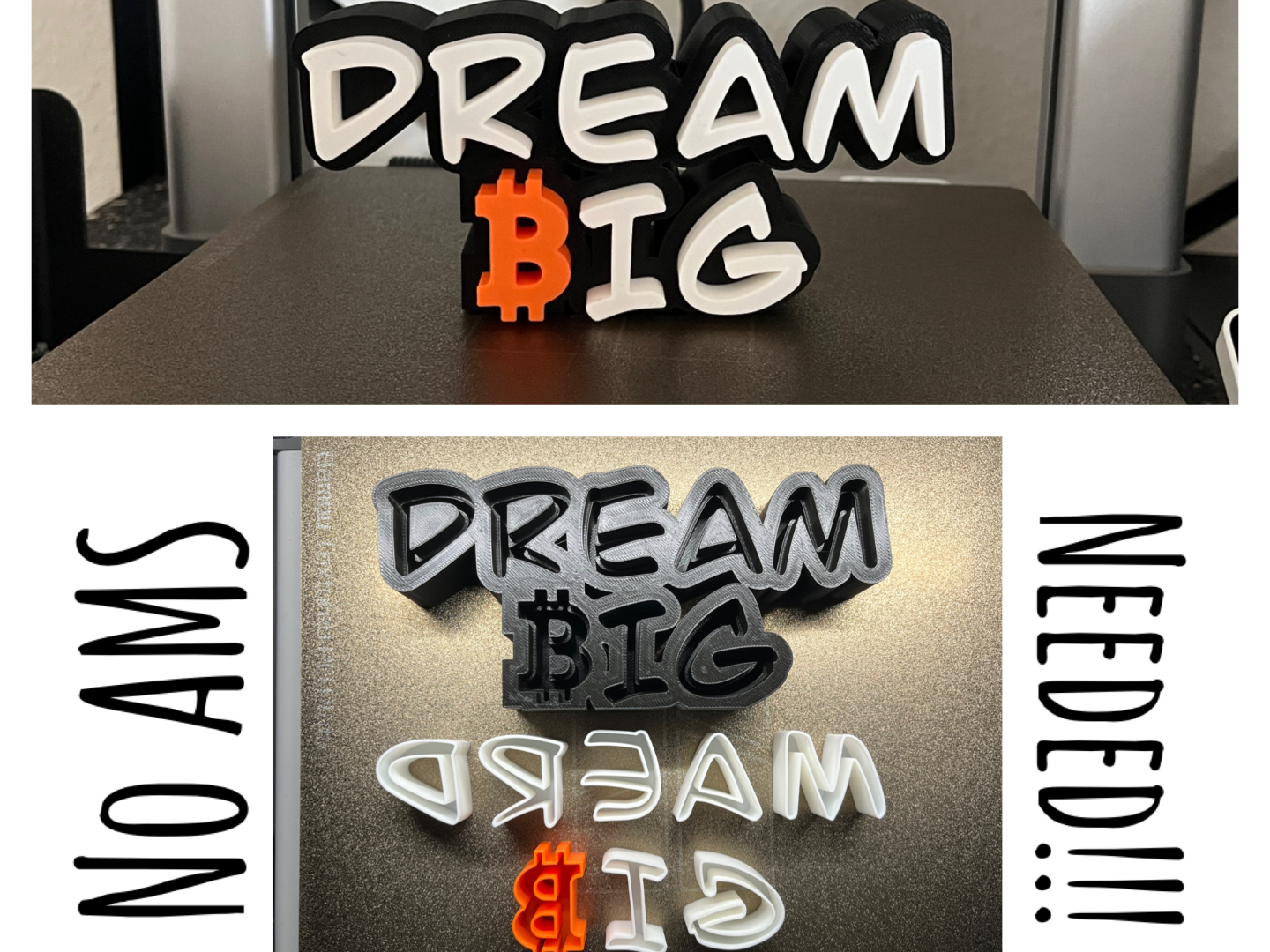 Dream Big Bitcoin themed 3D sign