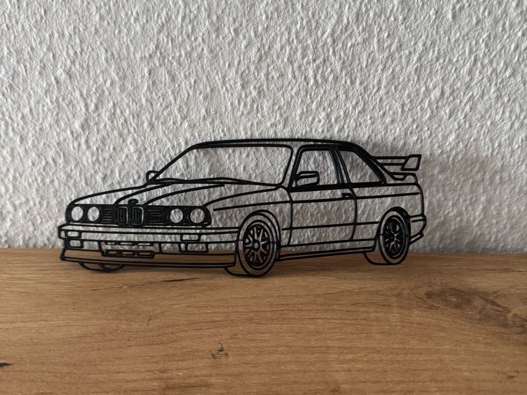 BMW E30 M3 Linienkunst Silhouette