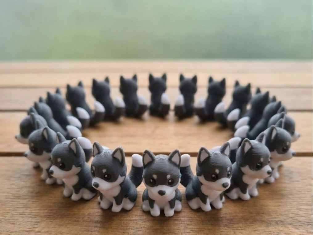 husky - malamute keychain