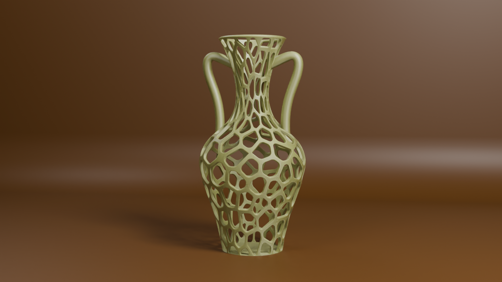 VoroVase -  a unique, perforated amphora with an intricate Voronoi pattern. Perfect for modern decor